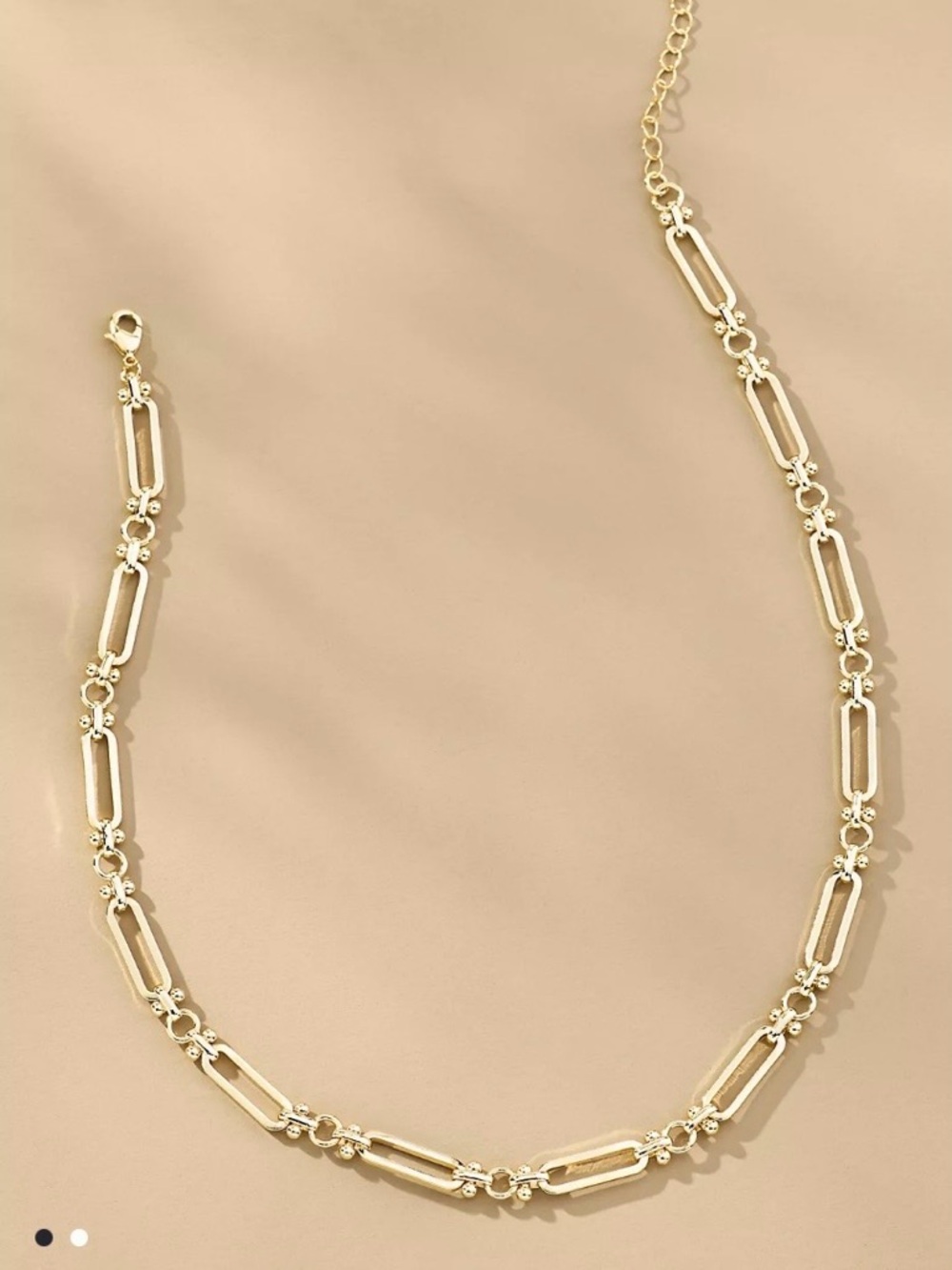 Anthropologie Large Paperclip Necklace